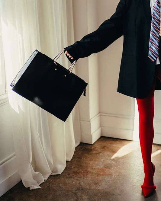 Structured Tote/Briefcase - Black