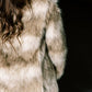 Faux Fur Coat - Brown/Cream
