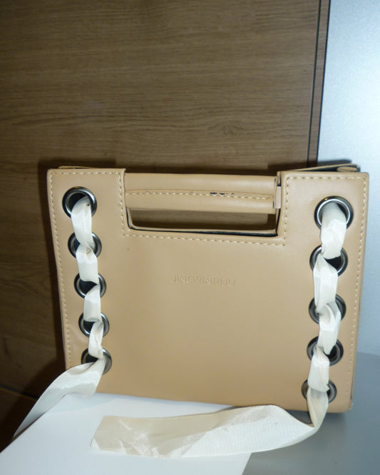 Ribbon Clutch - Beige