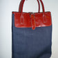 Denim Lunch Bag - Red
