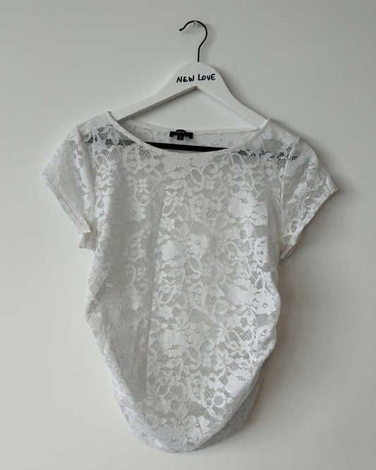 Dynamite Lace Top - White