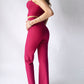 Babaton Crop Top + Pant Set - Pink