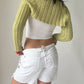 UO Ripped Denim Shorts - White