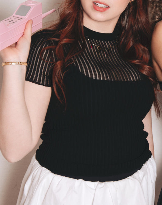 Sheer Top - Black