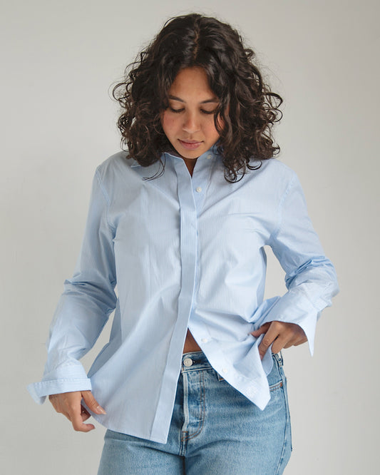 Babaton Striped Blouse - Blue/White
