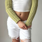 UO Ripped Denim Shorts - White