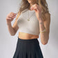 Babaton Ribbed Crop Top - Brown
