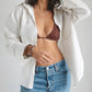 Long Sleeve Button Down - White