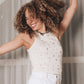 Zara Rhinestone Tank - White
