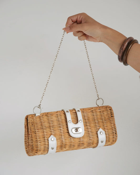 Rattan Chain‑Baguette - White