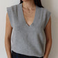 Grey V-Neck Sweater Vest