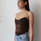 Snake Print Bustier Top