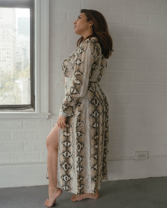 Snake Print Maxi Dress