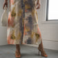 Tie-dye Button Up Silk Dress