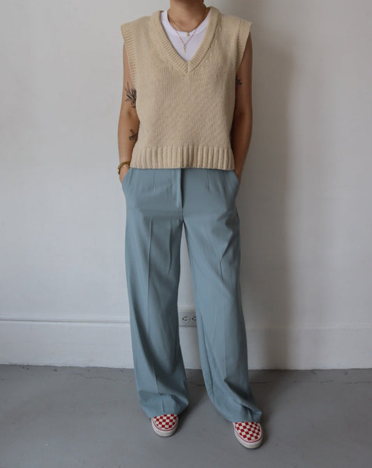 Baby Blue Straight Leg Pant