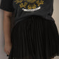 Pleated Black Shorts