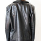 Snake Print Black Leather Jacket
