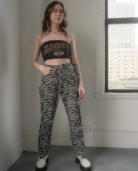 UO Zebra Print Jeans