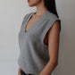 Grey V-Neck Sweater Vest