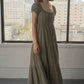 Tiered Cap Sleeve Maxi Dress