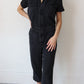 Black Denim Jumpsuit