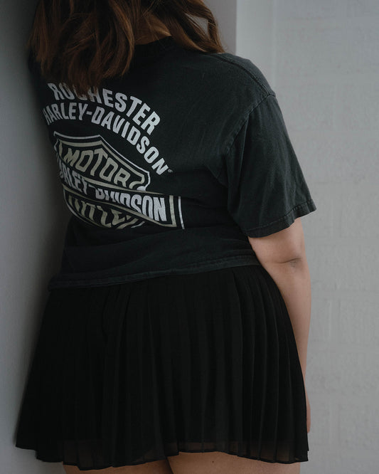 Pleated Black Shorts