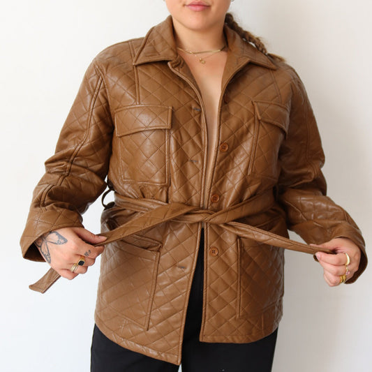 Brown Quilted Jacket