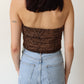 Snake Print Bustier Top