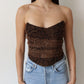 Snake Print Bustier Top