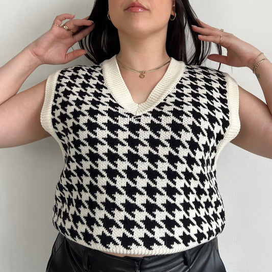 Houndstooth Sweater Vest