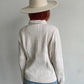 Neutral Turtleneck Knit Sweater