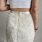 Faux Feather Skirt - White