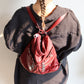 Red Leather Backpack