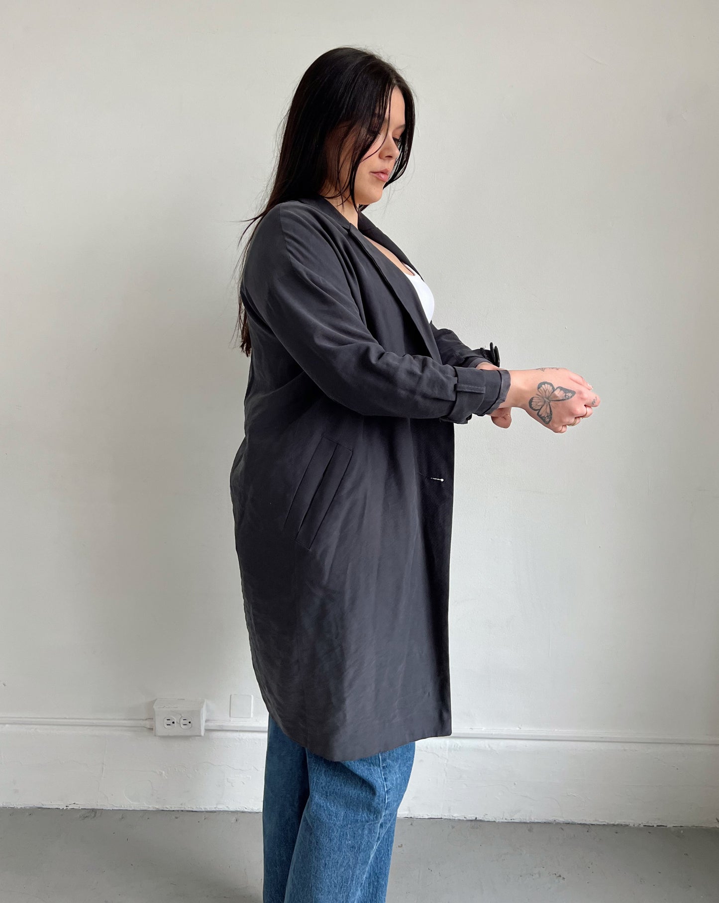 Charcoal Trench Coat