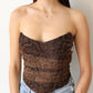 Snake Print Bustier Top