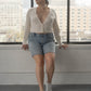 Aritzia Balloon Sleeve Cropped Sweater